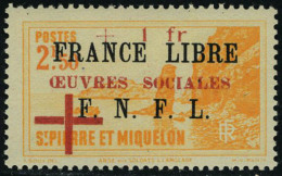 Neuf Sans Charnière N° 310/11, La Paire France Libre, Oeuvres Sociales, T.B. - Altri & Non Classificati