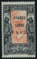 Neuf Sans Charnière N° 285, 20c France Libre T.B. Signé Calves - Sonstige & Ohne Zuordnung