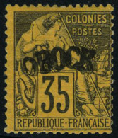 Neuf Avec Charnière N° 8, 35c Violet Noir Sur Orange, Froissure De Gomme SinonT.B. Signé - Autres & Non Classés