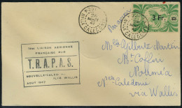 Lettre TP N° 254 Sur L Càd Nouméa 28 Aout 47, Cachet 1ère Liaison Aérienne... - Autres & Non Classés