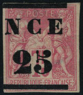 Neuf Avec Charnière N° 5, 25 Sur 75c Rose T.B. Signé Calves - Other & Unclassified