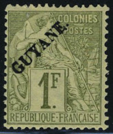 Neuf Avec Charnière N° 26/28, 40, 75 Et 1f Guyane T.B. Signé Calves - Sonstige & Ohne Zuordnung