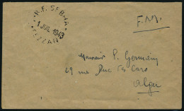 Lettre Lettre Avec Càd RF Sabha Fezzan - 1 Juil 1943, Mention FM, Pour Alger, T.B. - Autres & Non Classés