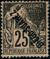 Neuf Avec Charnière N° 20a. 25c Noir Sur Rose, Surcharge Renversée, T.B. Signé A. Brun. - Altri & Non Classificati