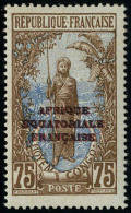 Neuf Sans Charnière N° 85a, 75c Double Surcharge, Afrique ... Noire + Rouge Gomme Coloniale T.B. - Autres & Non Classés