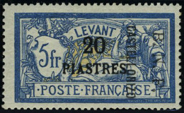 Neuf Avec Charnière N° 13, 20p Sur 5f Bleu Et Chamois T.B. Signé - Altri & Non Classificati