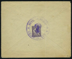 Lettre Lettre Affranchie à 30c Timbre Du Levant, Obl Du Grand Cachet Violet Castellorizo + Transit Toulon... - Altri & Non Classificati