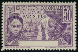 Neuf Sans Charnière N° 150a, 50c Violet Expo 31 Sans Cameroun, T.B. - Autres & Non Classés