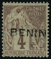 Neuf Sans Charnière N° 3, 4c Lilas Brun Sur Gris, Surcharge Noire Type IV, T.B. Maury 28 - Altri & Non Classificati