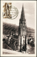 Lettre N°13. 1m Cathédrale De Fribourg, Sur C.M., CàD Frieburg 10.6.48. T.B. - Altri & Non Classificati