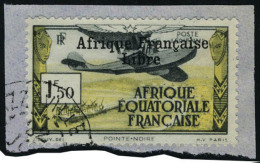 Fragment N° 14, 1f50 Afrique Française Libre Obl Sur Petit Frgt  T.B. Signé JF Brun - Altri & Non Classificati