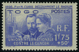 Neuf Sans Charnière 1938, Série Complète Pierre Et Marie Curie, T.B. - Altri & Non Classificati