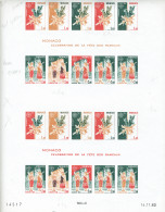 Neuf Sans Charnière Le Bloc Monaco 1981 En Essais De Couleurs. Non Dentelé. Les Premiers Timbres... - Autres & Non Classés