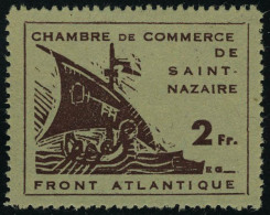 Neuf Sans Gomme N° 8/9, La Paire Chambre De Commerce De St Nazaire émis Sans Gomme T.B. Signé... - Autres & Non Classés