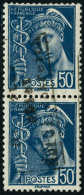 Neuf Avec Charnière N° 7, 50c Mercure, Surcharge De Coudekerque, Paire Vert., T.B. Signé - Autres & Non Classés