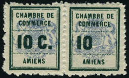 Neuf Sans Charnière N° 1b, Chambre De Commerce D'Amiens, La Paire Tête Bêche, Cdf, N° 1a... - Autres & Non Classés