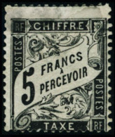 Neuf Avec Charnière N°24. 5f Noir, Forte Charnière 1er Choix. Certificat SBPV (Von Der Weid) - Autres & Non Classés