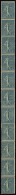 Neuf Sans Charnière N° 7, 50 C Semeuse Lignée Bleu, Bande Vert. De 11ex Impression Sur Raccord... - Autres & Non Classés