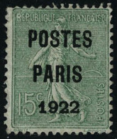 Neuf Sans Gomme N° 30/32, Les 3 Valeurs Paris 1922 T.B. Signés JF Brun - Autres & Non Classés