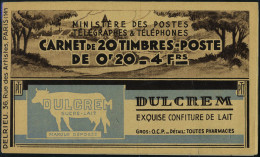 Neuf Sans Charnière N° 190-C1, 20c Lilas Rose Semeuse Type VI Carnet De 20t Pub Poste 2 Fois Byrrh 2... - Autres & Non Classés