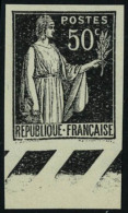 Neuf Sans Gomme N° 283, 50c Paix Type I Noir Sur Papier épais, ND, Bdf, T.B. - Autres & Non Classés