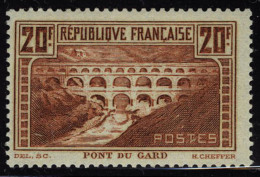 Neuf Sans Charnière N° 262, 20f Pont Du Gard, Type II B, T.B. - Autres & Non Classés