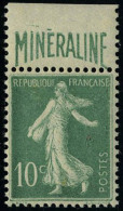 Neuf Sans Charnière N° 188A, 10c Vert Minéraline, Bandelette En Haut T.B. - Autres & Non Classés