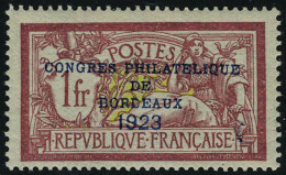Neuf Sans Charnière N° 182, 1f Congrès De Bordeaux, Bon Centrage, T.B. - Autres & Non Classés