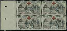Neuf Sans Charnière N° 156, 15c + 5c Croix Rouge, Bloc De 4, Bdf, Très Bien Centré, Petite... - Autres & Non Classés
