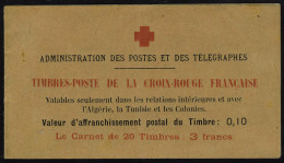 Neuf Sans Charnière N° 147b, 10c + 5c Croix Rouge, Carnet Complet De 20 T. Infime Trace De Ch. Sur Un... - Autres & Non Classés