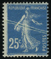 Neuf Sans Charnière N° 140, 25c Bleu Pli Accordéon, T.B. - Autres & Non Classés