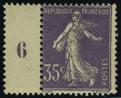 Neuf Sans Charnière N° 136, 35c Violet Clair Type IIA Tenant à Millésime 6, T.B. - Autres & Non Classés