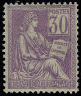 Neuf Sans Charnière N° 115, 30c Violet Centrage Parfait, Superbe - Autres & Non Classés