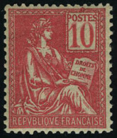 Neuf Sans Charnière N° 112, 10c Rose Mouchon Type I T.B. - Autres & Non Classés