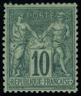 Neuf Avec Charnière N° 76, 10c Vert Excellent Centrage, T.B. Signé - Autres & Non Classés