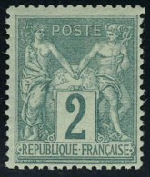 Neuf Avec Charnière N° 74, 2c Vert Type II T.B. - Autres & Non Classés