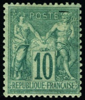 Neuf Avec Charnière N° 65, 10c Vert, Type I, Signé JF Brun. - Autres & Non Classés