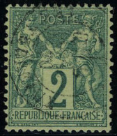 Oblitéré N° 62, 2c Vert Type I, T.B. - Autres & Non Classés