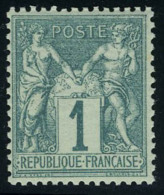 Neuf Sans Charnière N° 61, 1c Vert, Infime Point De Rousseur Au Verso Sinon Bien Centré, T.B. - Altri & Non Classificati