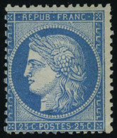 Neuf Avec Charnière N° 60B, 25c Bleu Type II, Cl, T.B. Rare - Other & Unclassified