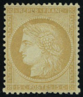 Neuf Avec Charnière N° 59, 15c Bistre Petits Chiffres, T.B. - Autres & Non Classés