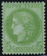 Neuf Avec Charnière N° 53g, 5c Vert Jaune Sur Verdatre T.B. Signé Maury - Other & Unclassified