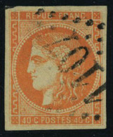 Oblitéré N° 48a, 40c Orange Vif, Très Jolie Nuance T.B. Signé A Brun - Altri & Non Classificati