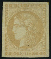 Neuf Avec Charnière N° 43B, 10c Bistre Jaune, T.B. Signé Brun - Sonstige & Ohne Zuordnung