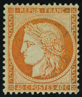 Neuf Avec Charnière N° 38, 40c Orange Bon Centrage T.B. Signé Brun - Altri & Non Classificati