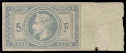 Neuf Sans Charnière N° 33c, 5f Violet Gris Non Dentelé, Bdf, Fraicheur Postale LUXE, Signé... - Autres & Non Classés