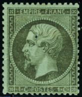 Neuf Avec Charnière N° 19, 1c Olive, Napoléon III, Dentelé, T.B. - Autres & Non Classés