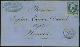 Lettre N° 14Ba, 20c Bleu Sur Vert, Type II, Sur L. Los PC 1552 Et Càd L'Isle 1 La Sorgue 22 Avril 61... - Autres & Non Classés