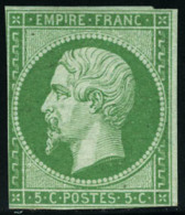 Gomme Non Originale N° 12a, 5c Vert-jaune, 2 Marges Légèrement Entamées, Très... - Autres & Non Classés