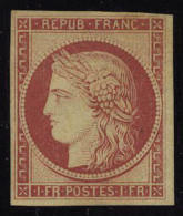 Neuf Avec Charnière N° 6f, 1f Carmin Foncé, Réimpression, T.B. - Altri & Non Classificati